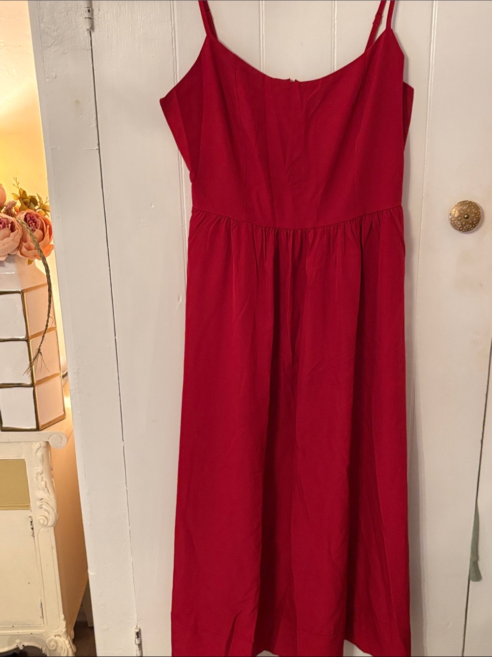 Red Women’s Spaghetti-Strap Sundress NWOT Large